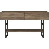 Tavolo consolle 76 x 139 x 43 cm effetto rovere scuro nero 030008588