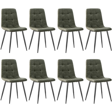 LONGTOO Set Of 4 Dining Chairs, Fabric Kitchen Chairs With Upholstered Seat Backrest And Metal Legs Brown~0635405719228 01c Mp