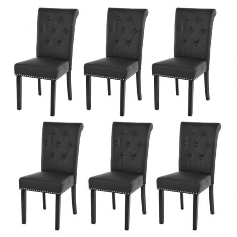 Set 6 Sedie Pieghevoli Slim Con Seduta Imbottita - Ideali Per Ospiti, Ufficio, Casa E Campeggio, Colore Nero