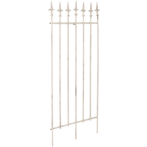 Traliccio Metallico CLP Mandevilla Alto 133 Cm, Largo 99 Cm, Colore Bianco Antico, Per Piante Rampicanti, Stile Country