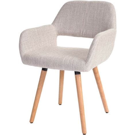 Duhome Sedia Da Pranzo In Velluto Beige, Design Retro, Con Piedini In Metallo, Dimensioni 59x50x79 Cm