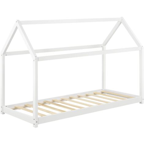 Letto A Casetta Per Bambini 140x200 Cm | Verde | Con Sponde E Base A Doghe