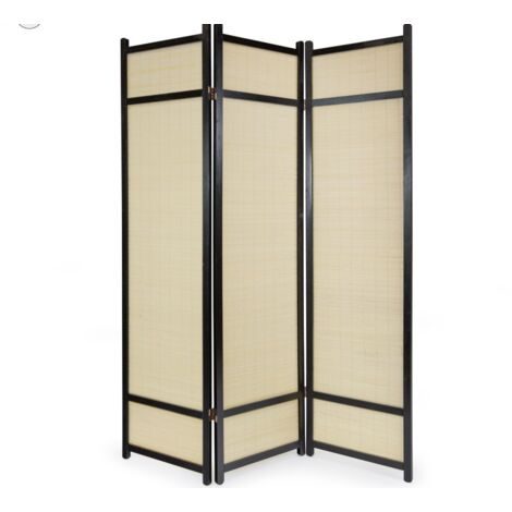 Paravento A 3 Ante In Legno VERDELOOK - Dimensioni 132x6x170 Cm, Divisorio Per Interni Ed Esterni, Grigio, Richiudibile