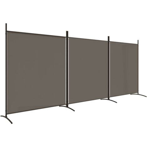 Divisorio a 3 Pannelli Marrone 120x220 cm in Tessuto 350163