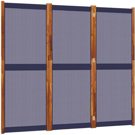 Separe' Divisorio Paravento BROOKLIN 176x135,6x3,2 cm 3 Ante in Legno con Tela stampata Fronte
