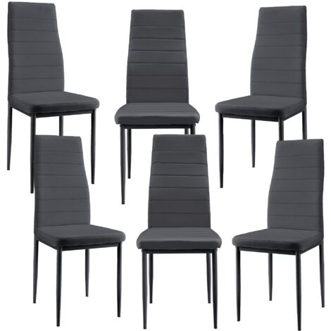 Set Di 6 Cuscini Seduta In Feltro Reversibili Grigio/brizzolato - 35x35 Cm, Lavabili E Robusti