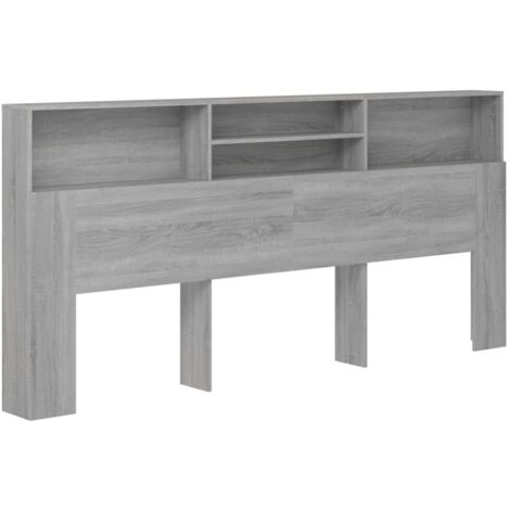 Furnulem Testiera Letto Queen Size Con Mensola E Luci LED, Porta USB E Ricarica – Telaio In Legno E Metallo, Altezza Regolabile, BF-004 Marrone - 3
