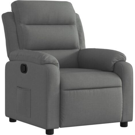Poltrona Relax TV Rivestimento Confortevole Funzione Sollevamento Elettrico In Tessuto Grigio Chiaro Dec027910 86190645