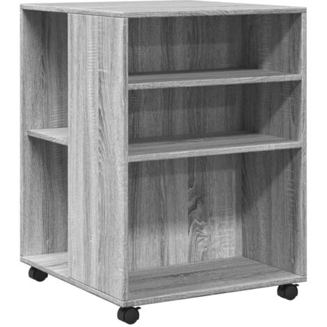 XUDREZ Tavolino Con Rotelle E Cestino Portaoggetti - Bianco 48 Cm - Perfetto Per Soggiorno, Cucina O Ufficio