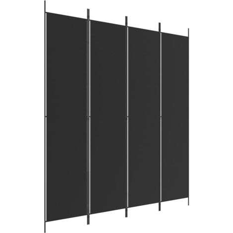 Divisorio a 5 Pannelli Bianco 250x180 cm Tessuto