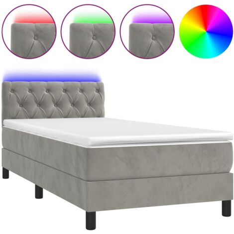 Keyluv Struttura Letto A Forma Di Auto Con Luci LED E Testiera Regolabile – Completo Di Doghe, Beige, Misura Matrimoniale (140x200 Cm)