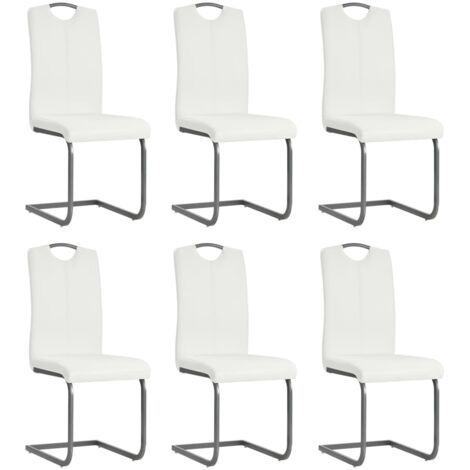Set Di 4 Sedie Da Cucina Sala Da Pranzo Dal Design Moderno Bianco Sintetico 100001383 78813660