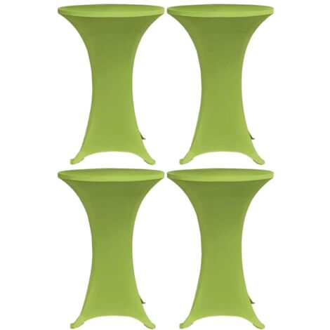 Copritavolo Elasticizzato Per Tavolo Bistrot 80x110 Cm - Set Da 3 Pezzi, Bianco, Con Tasche Per Piedi, Per Matrimoni E Feste