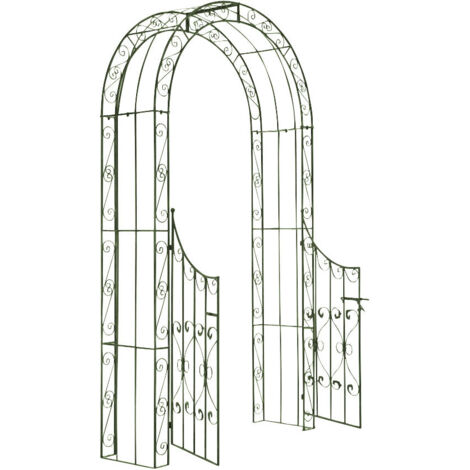 Arco da giardino in metallo nero per piante rampicanti e rose