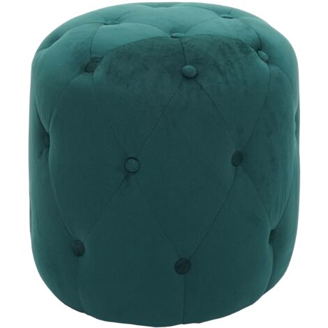 Pouf Cassapanca In Velluto Verde Scuro Stile Chesterfield - Con Contenitore - Foto 7