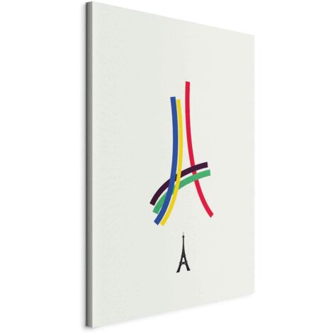 InstyleArt Stampa Su Tela Torre Eiffel Di Parigi – Quadro 80x60 Cm – Arte Murale Artistica, Pronto Da Appendere