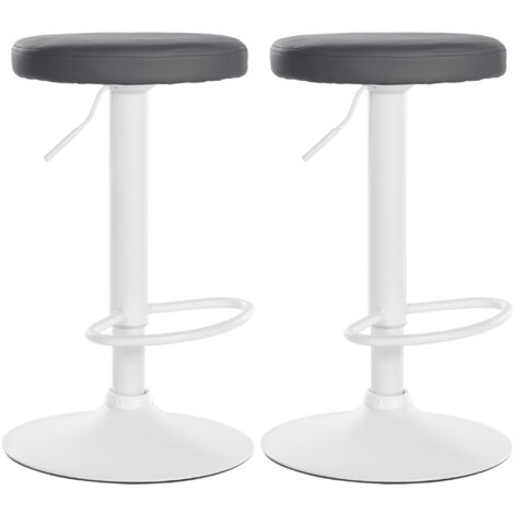 Set di 4 sgabelli da bar imbottito design contemporaneo in PVC nero ROMANE