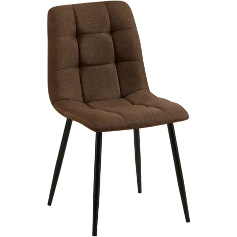 Poltrona Soggiorno Mid Century Modern In Microfibra Maculata Marrone - Struttura In Metallo, 76x64x84 Cm - 2
