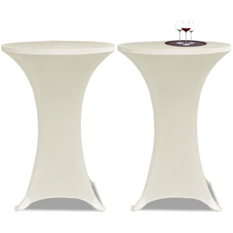 Copritavolo Elasticizzato Per Tavolo Da Bistrot - Nero, 80 Cm, Con