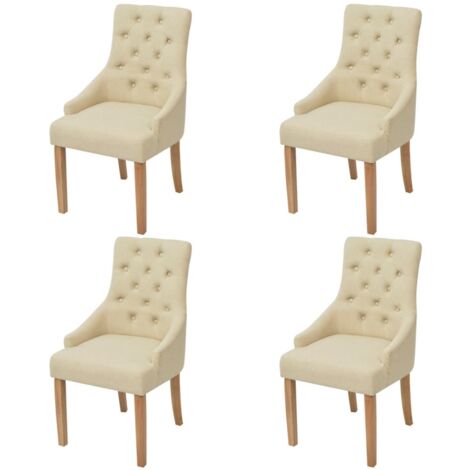 DMORA - Set Di 2 Sedie Classiche In Tessuto, Per Sala Da Pranzo, Cucina