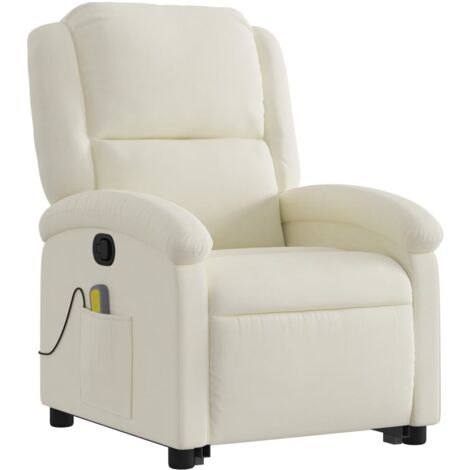 Poltrona relax TV funzione massaggio reclinabile sollevamento elettrico in tessuto nero DEC027060