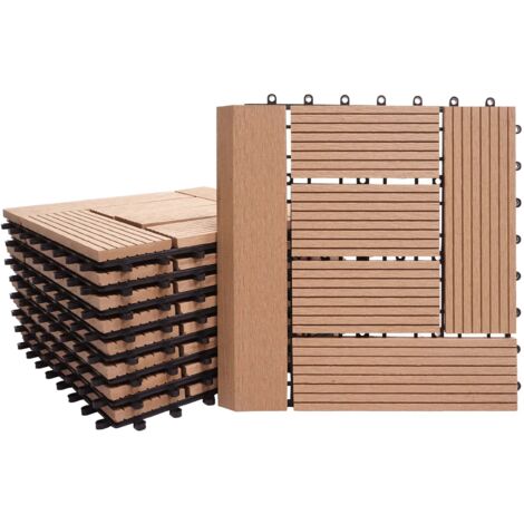 Supporto Per Piante Sunnydaze In Legno Meranti 7 Livelli – Finitura Teak Per Interni/Esterni