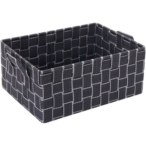 Cesta portaoggetti grigio in bambù
