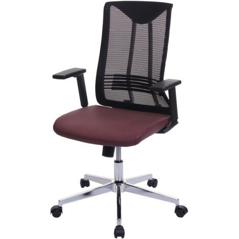 Sedia Ufficio Ergonomica Girevole Reclinabile Da Scrivania Con Braccioli, Regolabile In Tessuto Bianco 89011827