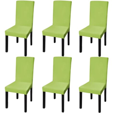 Fodera per sedia elastica dritta 6 pz verde DEC022373 (1/5)