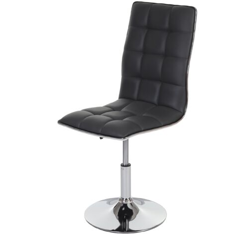 Set di 4 sedie per sala da pranzo con rivestimento in lino nero e gambe in legno ML-Design