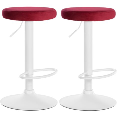 Set 2 Sgabelli Da Bar In Velluto AINPECCA - Altezza Fissa, Schienale, Design Elegante Per Cucina O Bar - Foto 8