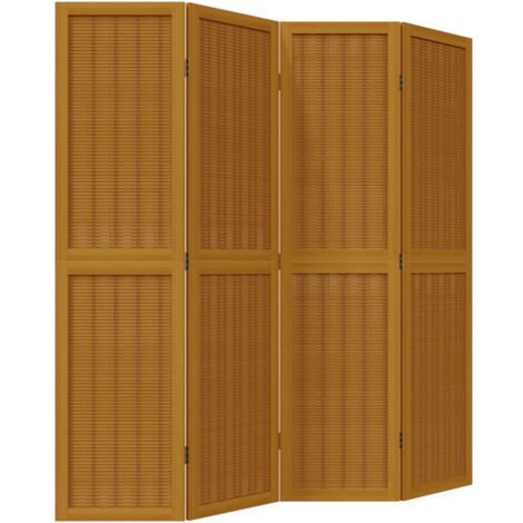 Separé Orientale in Legno Intagliato Marrone Lavato - Etnico Outlet