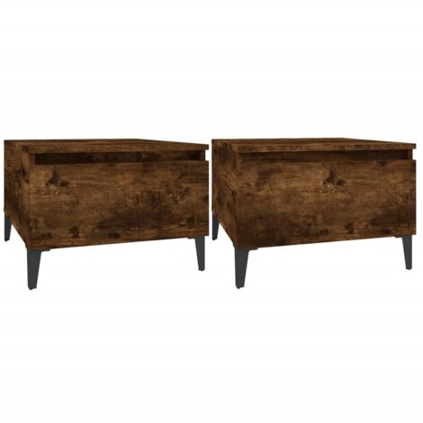 Set di 2 comodini con cassetto 50 x 46 x 35 cm in MDF marrone DEC032626