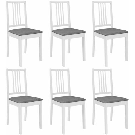 Set 6 Sedie Da Pranzo Imbottite - Moderne Con Schienale Curvo, Grigio Chiaro