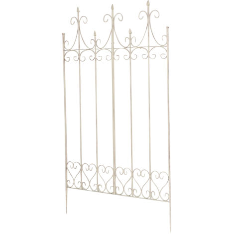 Supporto per traliccio da giardino decorazione per piante rampicanti in metallo color crema invecchiato 100003881 (1/5)