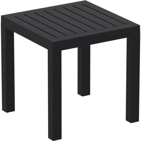 Tavolino Da Giardino Piccolo In Plastica Nera Resistente Alle Intemperie 45x45x45 Cm Mdj10203 10058093
