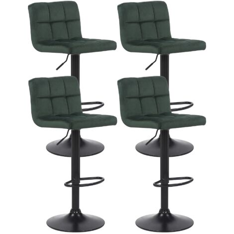 Set Di 2 Sgabelli Da Bar Seggioloni Con Cuciture Decorative In Tessuto Di Velluto Nero Gambe In Metallo Nero 100004329 85141860 Set Di 2 Sgabelli Da Bar Seggioloni Con Cuciture Decorative In Tessuto Di Velluto Nero Gambe In Metallo Nero 100004329 85141860