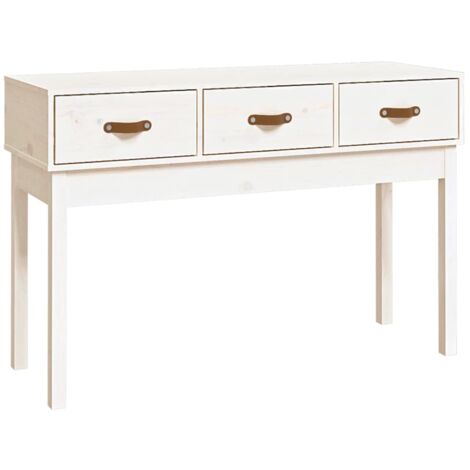 Wnutrees Consolle In Legno Con Cassetto – Tavolino Da Ingresso A 3 Ripiani, Stile Vintage, Finitura Naturale, 76x27x80 Cm