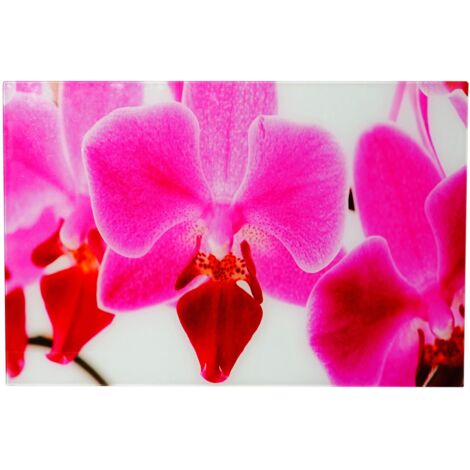 Levandeo Quadro In Vetro 80x30 Cm Con Orchidee Rosa – Decorazione Da Parete Con Stampe Wellness, Spessore Vetro 0,5 Cm, Sospensione Inclusa - 2