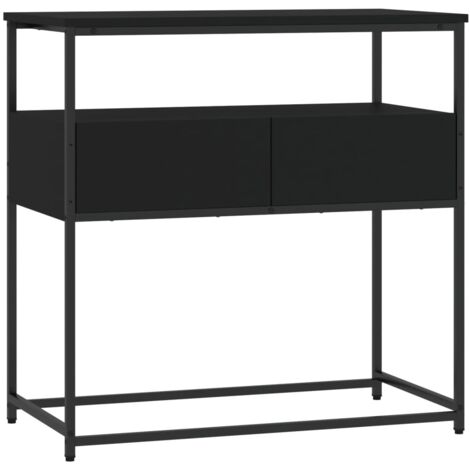 Tavolino con 2 cassetti in MDF Effetto marmo Nero ANTRIM di PASCAL MORABITO