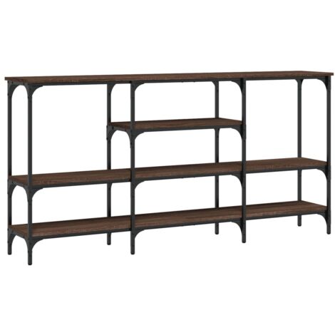 Tavolo consolle in stile industriale con ripiani 100 x 29 x 75 cm in legno ingegnerizzato color