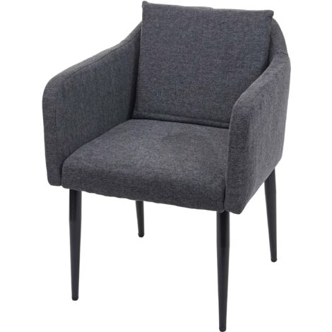 HOME DECO FACTORY Eleonor Mobilier Chaise Canape - Poltrona per sala da pranzo, in Textile-poliestere, 54 x 54 x 64 cm, colore: Grigio talpa