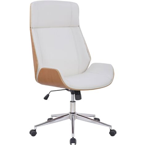 Sedia da ufficio, sedia per computer in similpelle con schienale alto RATTANTREE, sedia girevole direzionale con poggiagambe e supporto lombare | Leroy Merlin