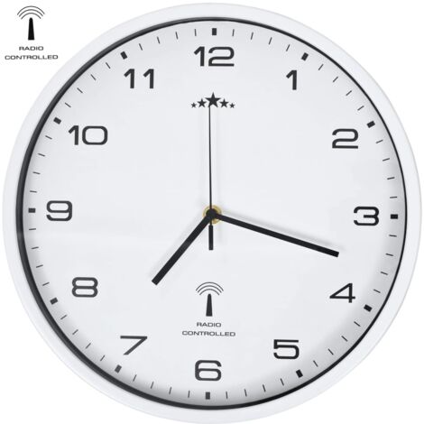 Natuhr Orologio da parete radiocontrollato in legno – Beam – legno massello silenzioso design moderno 17 x 17 cm (rovere oliato, lancette nere e meccanismo radio