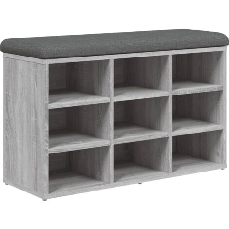 Panca Portascarpe Rovere Sfumato 94,5x31x57 cm in Truciolato 326749