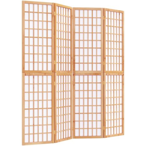 HOMCOM Paravento Interno In Legno 4 Pannelli 160 X 170 Cm Separatore D Ambiente Pieghevole Per Soggiorno Camera Da~1tj2r2f7a3000