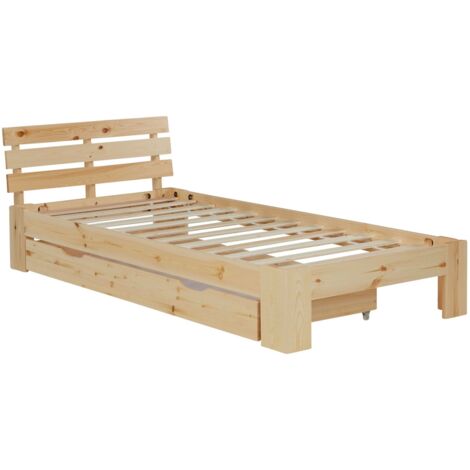 Letto Singolo Legno Di Pino Bianco Con Rete A Doghe Con 4 Cassetti 90 X 200 Cm Olendon 85733852 Letto Singolo Legno Di Pino Bianco Con Rete A Doghe Con 4 Cassetti 90 X 200 Cm Olendon 85733852