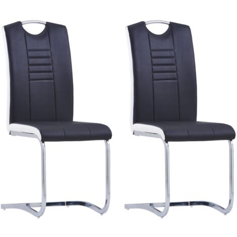 OHMG Set Sedie Da Pranzo Cantilever In Similpelle Cappuccino - 2/4/6 Pezzi, Design Moderno, Gambe In Acciaio