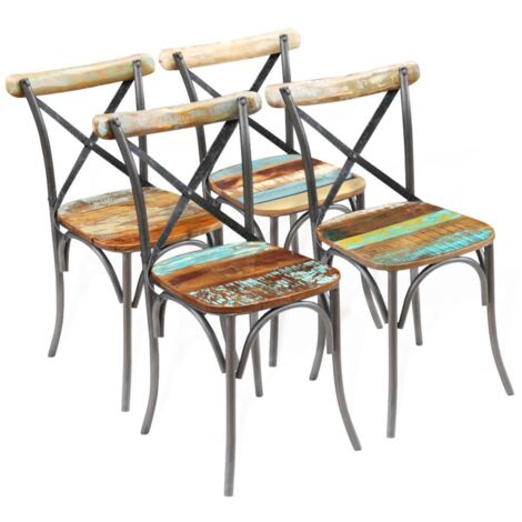 VidaXL Legno Massello Di Mango Tavolo Da Pranzo Stile Industriale Robusto Resistente Lavorazione Artigianale Stabile Tavola Mensa Cucina 140x80x76 Cm
