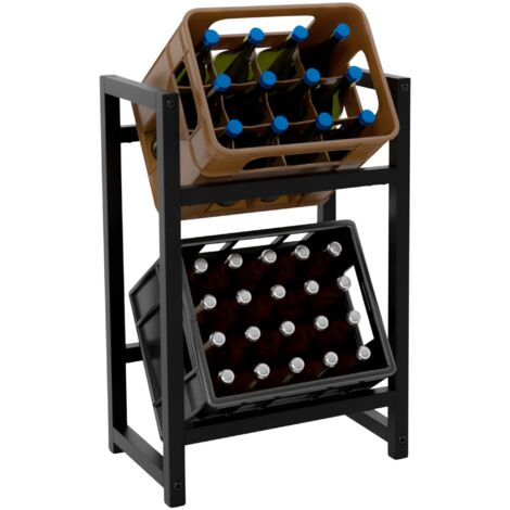 DanDiBo 96473 - Tavolo consolle in metallo, con 2 ripiani, stile moderno, 80 x 80 x 25 cm, con ripiano